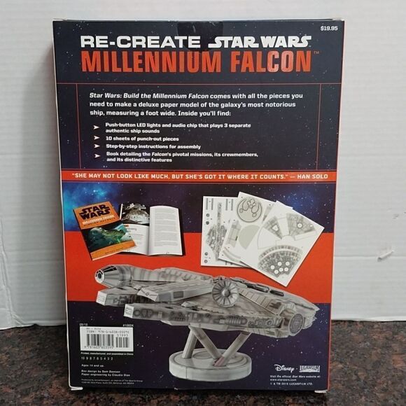 Star Wars millennium Falcon Papermodel Kit...NEW IN BOX - Picture 4 of 9